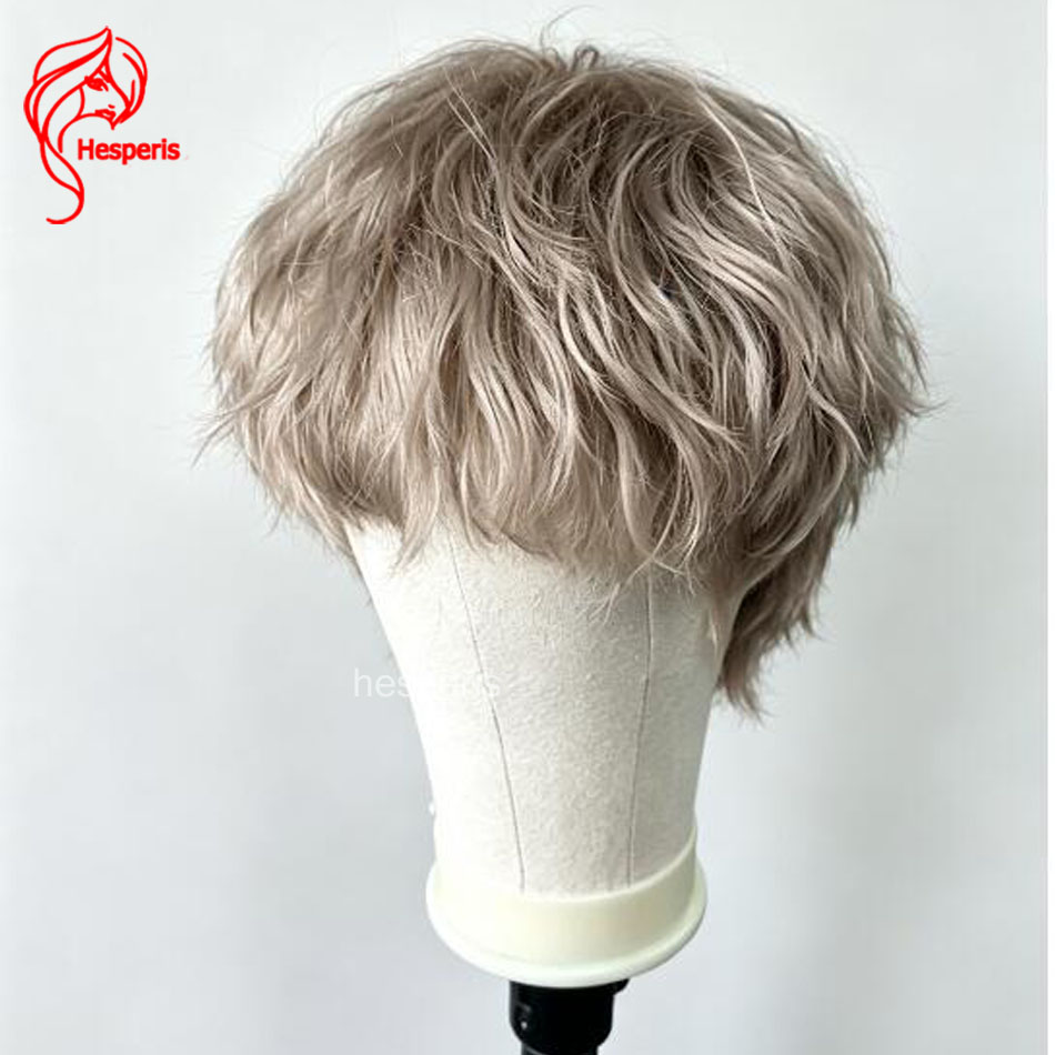 Men'S Grooming Salon - 헤스페리스 픽시컷 남성용 숏 가발, 앞머리