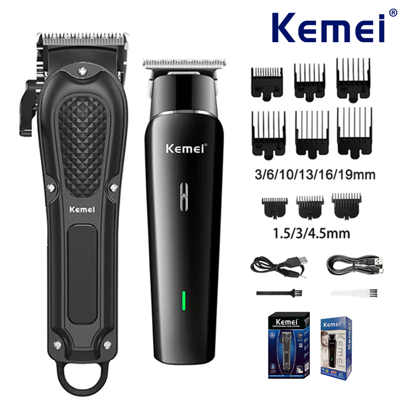Mens Grooming Tools - 케메이 전기 헤어 클리퍼 세트 UBS
