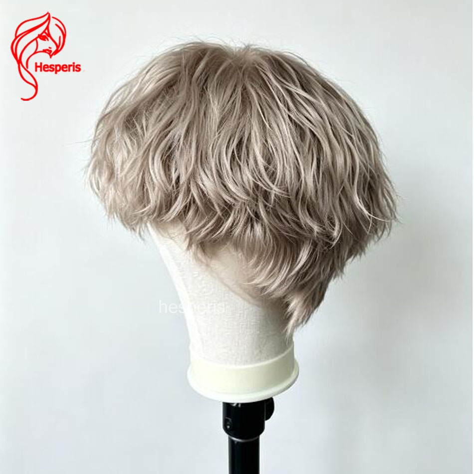 헤스페리스 픽시컷 남성용 숏 가발, 앞머리 있는 풀 레 - Men'S Grooming Salon 리뷰 및 가격