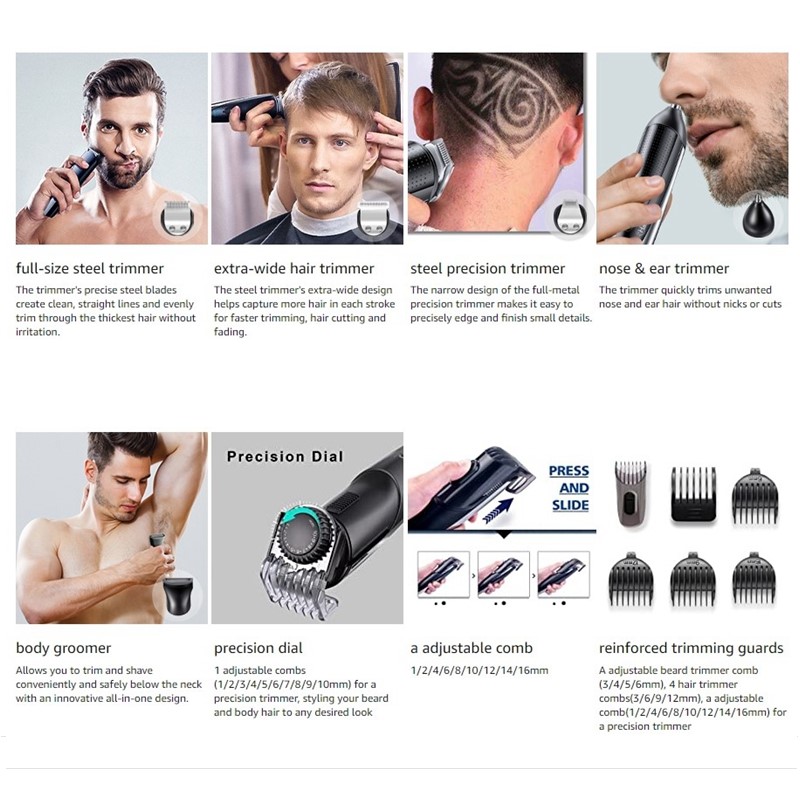 남성용 올인원 헤어 트리머 수염 정리 키트 전기 면도기 - Quality Men'S Grooming Kit 리뷰 및 가격
