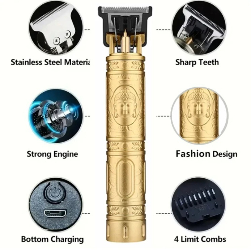 남성용 T9 헤어 클리퍼 무선 수염 트리머 4종 빗 브 - Mens Grooming Tools 리뷰 및 가격