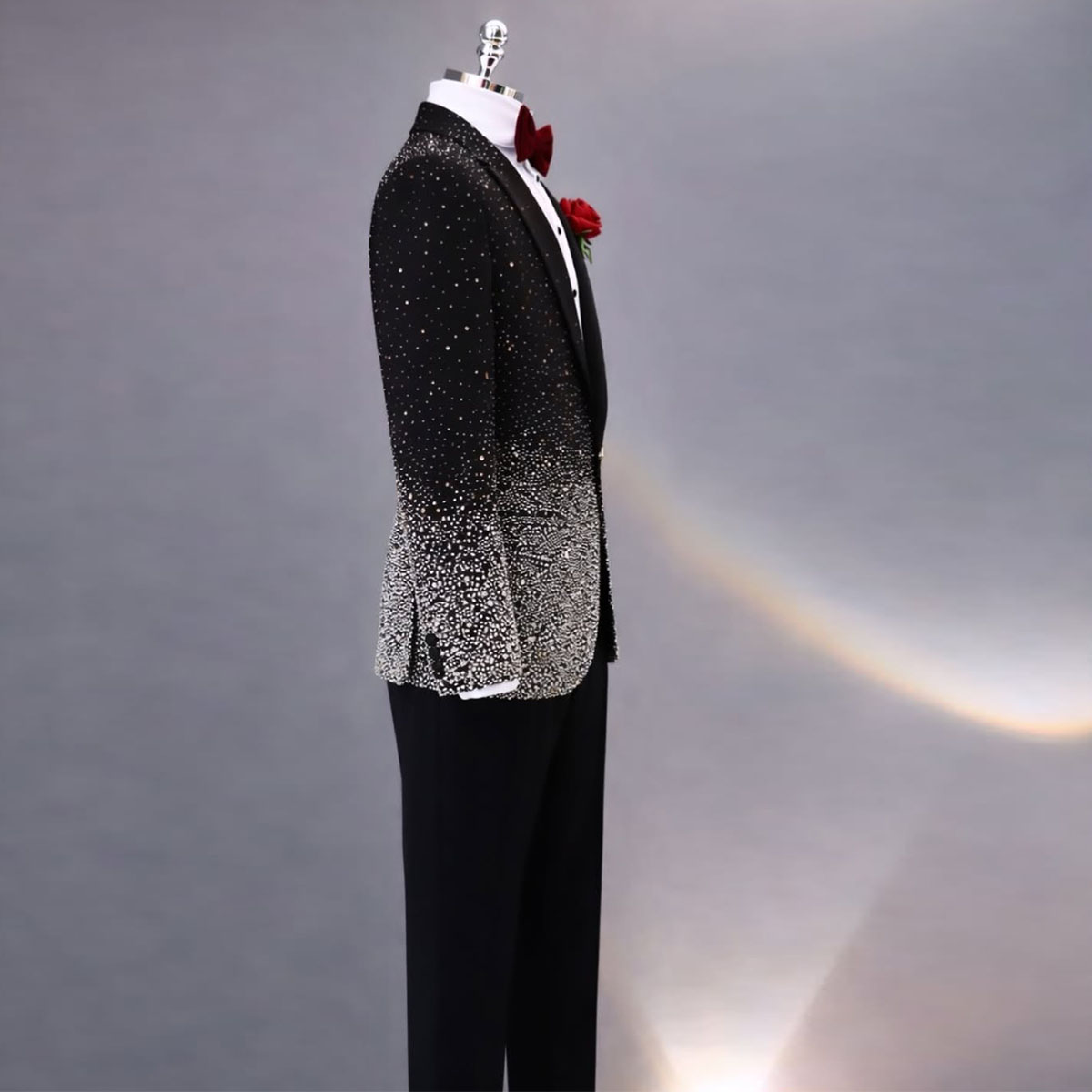 멋진 라인스톤 다이아몬드 남성 정장 2피스 세트 슬림핏 - Mens Grooming Tools 리뷰 및 가격